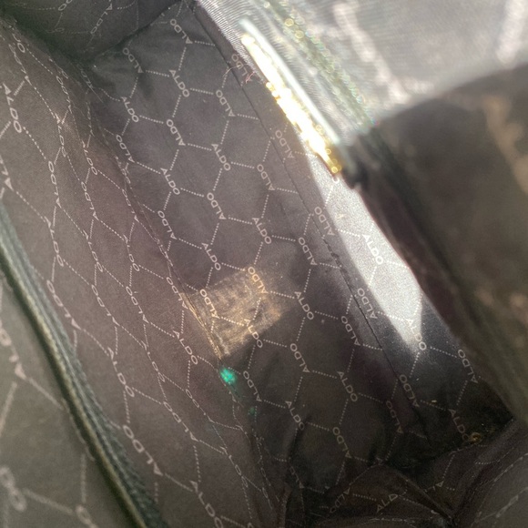 Aldo Black Satchel with Gold Accents - Picture 6 of 8